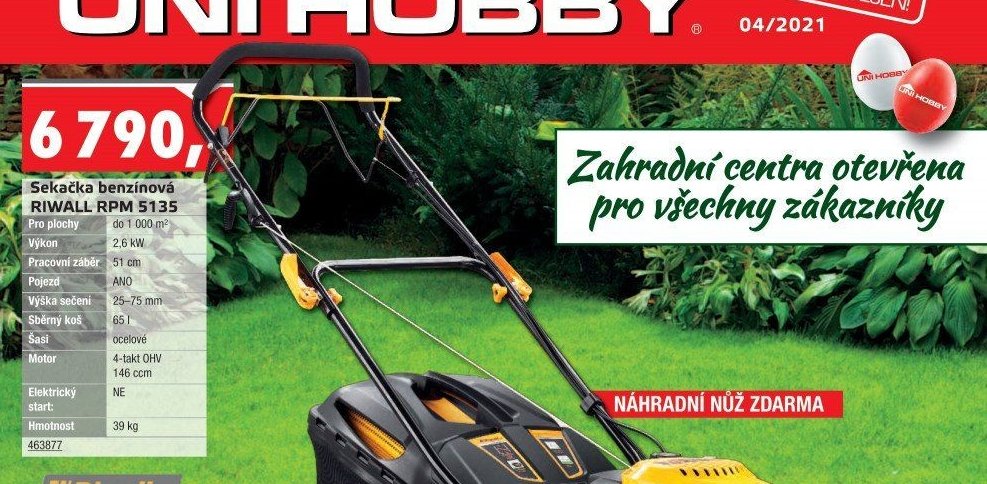 Sekačka benzínová RIWALL RPM 5135