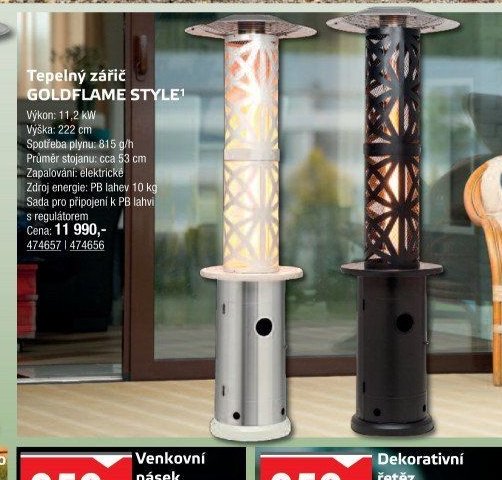 Tepelný zářič GOLDFLAME STYLE - UNI HOBBY akcniletaky.com
