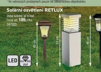 Solární osvětlení RETLUX - UNI HOBBY akcniletaky.com