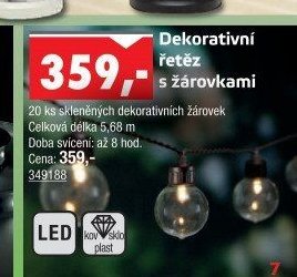 Dekorativní řetěz s žárovkami - UNI HOBBY akcniletaky.com