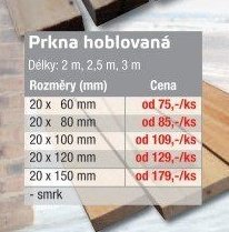 Prkna hoblovaná - UNI HOBBY akcniletaky.com
