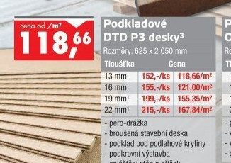 Podkladové DTD P3 desky - UNI HOBBY akcniletaky.com
