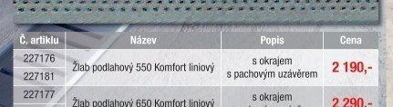 Žlab podlahový 550 Komfort liniový - UNI HOBBY akcniletaky.com
