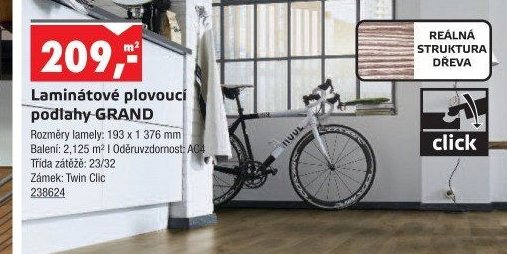 Laminátové plovoucí podlahy GRAND - UNI HOBBY akcniletaky.com