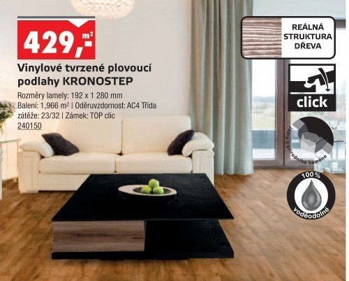 Vinylové tvrzené plovoucí podlahy KRONOSTEP - UNI HOBBY akcniletaky.com