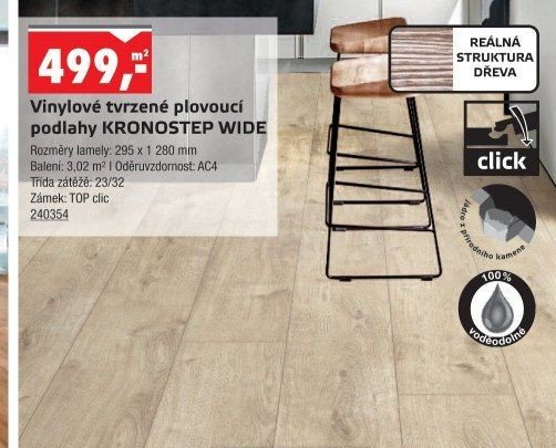 Vinylové tvrzené plovoucí podlahy KRONOSTEP WIDE - UNI HOBBY akcniletaky.com