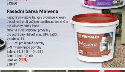 Fasádní barva Malvena - UNI HOBBY akcniletaky.com