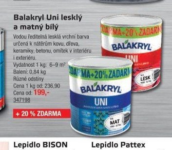 Balakryl Uni lesklý a matný bílý - UNI HOBBY akcniletaky.com