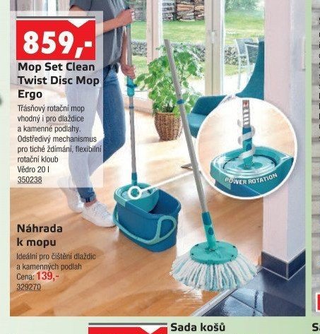Mop Set Clean Twist Disc Mop Ergo - UNI HOBBY akcniletaky.com
