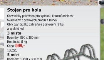 Stojan pro kola 3 místa - UNI HOBBY akcniletaky.com