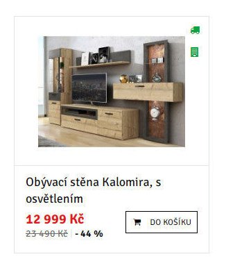 Obývací stěna Kalomira, s osvětlením - ASKO akcniletaky.com