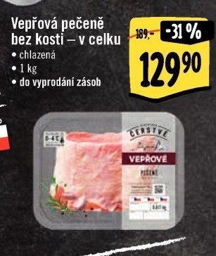Vepřová pečeně bez kosti - v celku