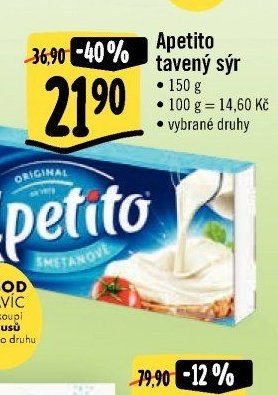 Apetito tavený sýr