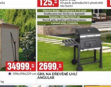Gril na dřevěné uhlí Angular