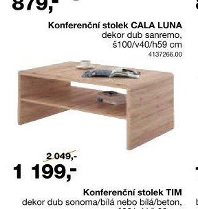 Konferenční stolek CALA LUNA - Sconto nábytek akcniletaky.com