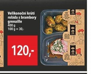 Velikonoční krůtí roláda s brambory grenaille