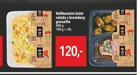Velikonoční krůtí roláda s brambory grenaille