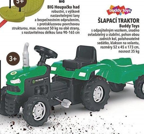 Šlapací traktor Buddy Toys