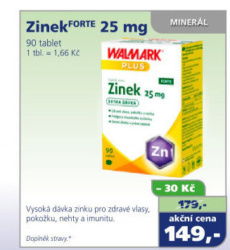 Doplněk stravy Zinek Forte Walmark