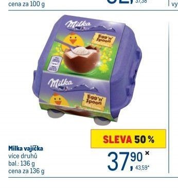 Milka vajíčka