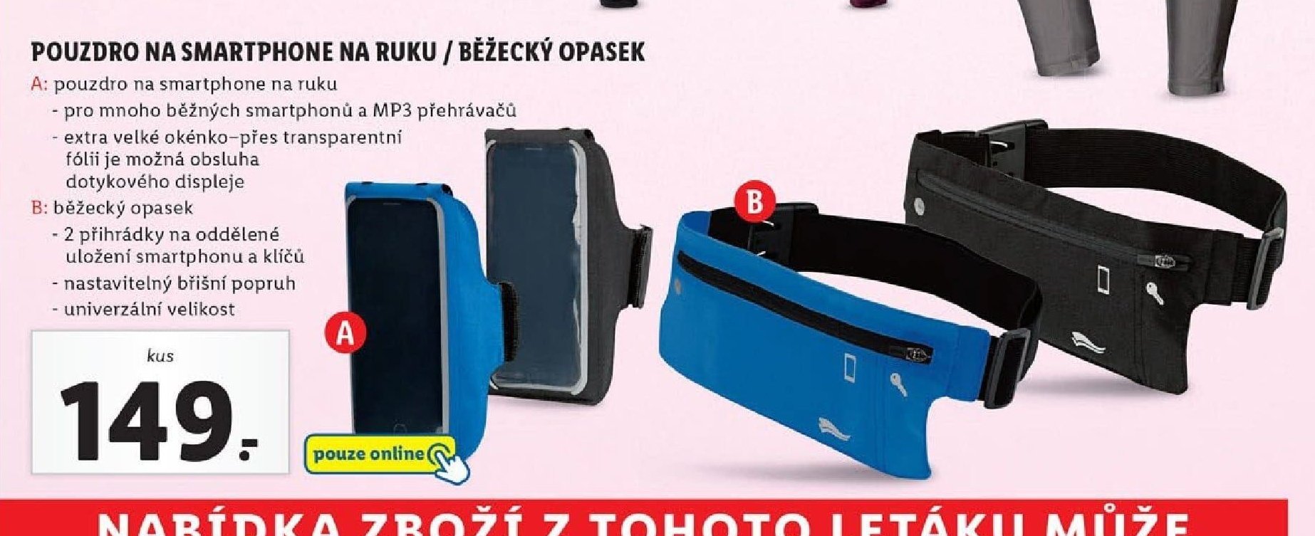 POUZDRO NA SMARTPHONE NA RUKU / BĚŽECKÝ OPASEK