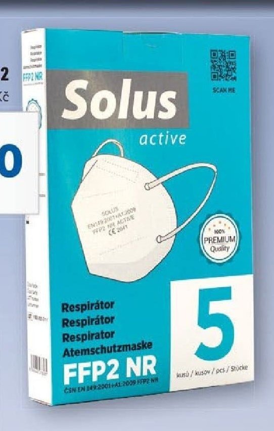 RESPIRÁTOR FFP2 5 ks