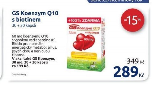 GS Koenzym Q10 s biotinem