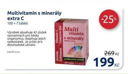 Multivitamin s minerály extra C