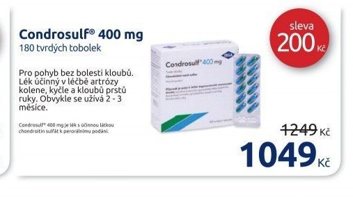 Condrosulf 400 mg 180 tvrdých tobolek