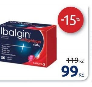 Ibalgin Rapidcaps 400 mg, 30 tobolek