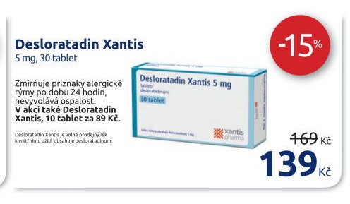 Desloratadin Xantis 5 mg