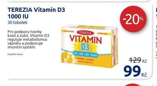 TEREZIA Vitamin D3 1000 IU