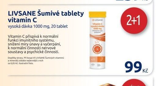 Livsane Šumivé tablety Vitamin C