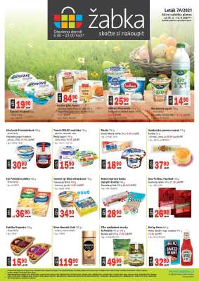 akční leták Žabka 31.3.2021-13.4.2021