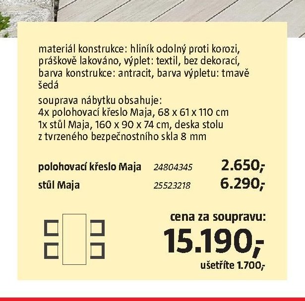Souprava nábytku Maja - BAUHAUS akcniletaky.com