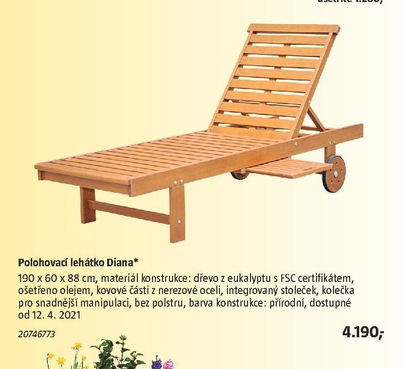Polohovací lehátko Diana - BAUHAUS akcniletaky.com