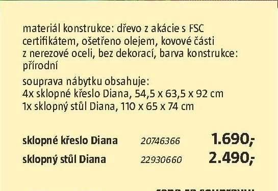 sklopné křeslo Diana - BAUHAUS akcniletaky.com