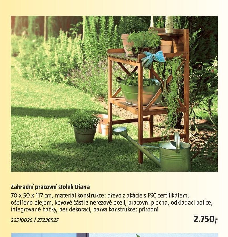 Zahradní pracovní stolek Diana - BAUHAUS akcniletaky.com