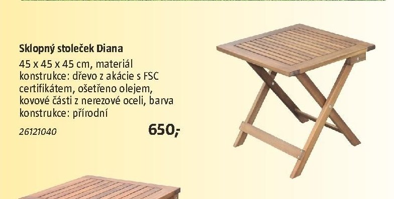 Sklopný stoleček Diana - BAUHAUS akcniletaky.com