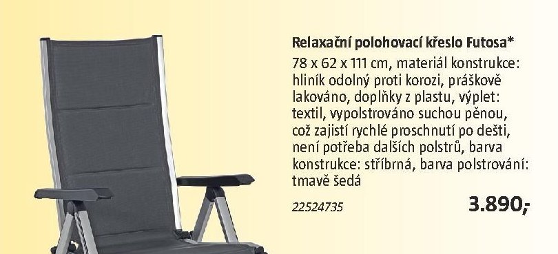 Relaxační polohovací křeslo Futosa - BAUHAUS akcniletaky.com