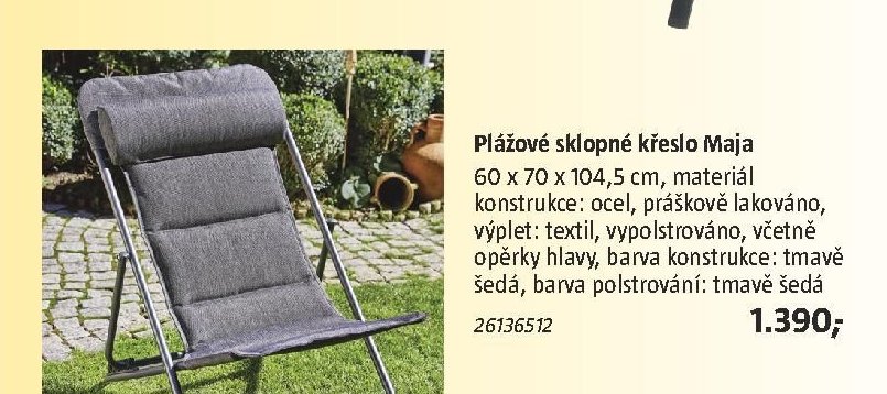 Plážové sklopné křeslo Maja - BAUHAUS akcniletaky.com