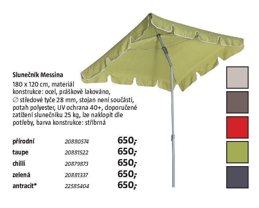 Slunečník Messina - BAUHAUS akcniletaky.com