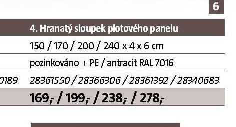 Hranatý sloupek plotového panelu - BAUHAUS akcniletaky.com