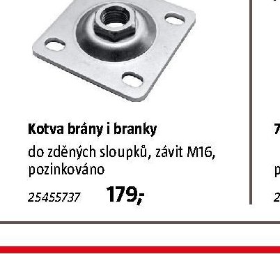 Kotva brány i branky (závit M16) - BAUHAUS akcniletaky.com
