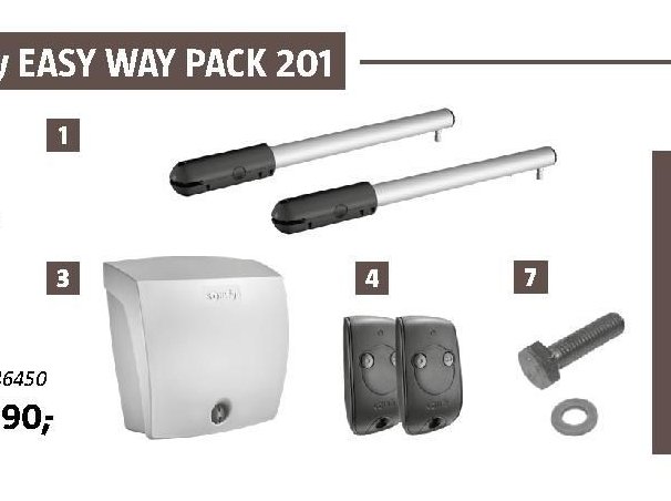 Elektrický pohon pro dvoukřídlé brány EASY WAY PACK 201 - BAUHAUS akcniletaky.com