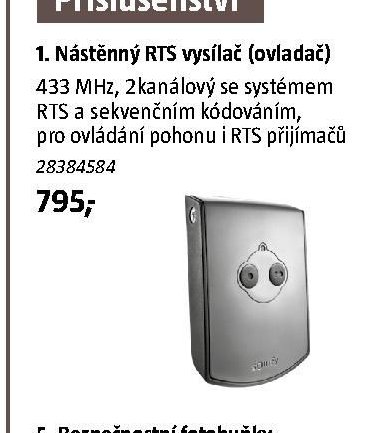 1. Nástěnný RTS vysílač (ovladač) - BAUHAUS akcniletaky.com