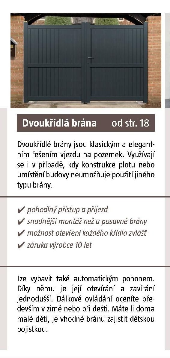 Dvoukřídlá brána - BAUHAUS akcniletaky.com