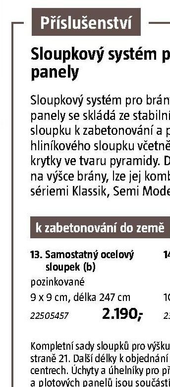 Samostatný ocelový sloupek (b) pozinkované - BAUHAUS akcniletaky.com