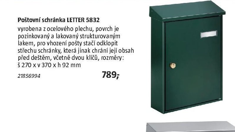 Poštovní schránka LETTER 5832 - BAUHAUS akcniletaky.com