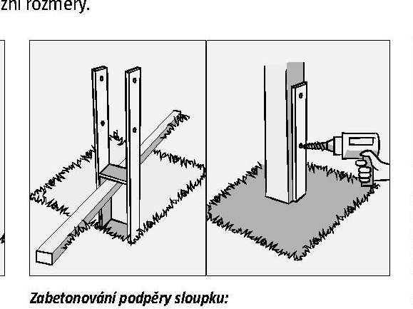 Zabetonování podpěry sloupku - BAUHAUS akcniletaky.com